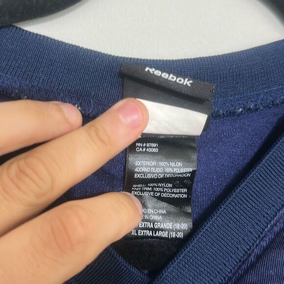 Reebok Mens Blue New England Patriots Tom Brady #12 NFL Football Jersey Medium - Picture 6 of 7